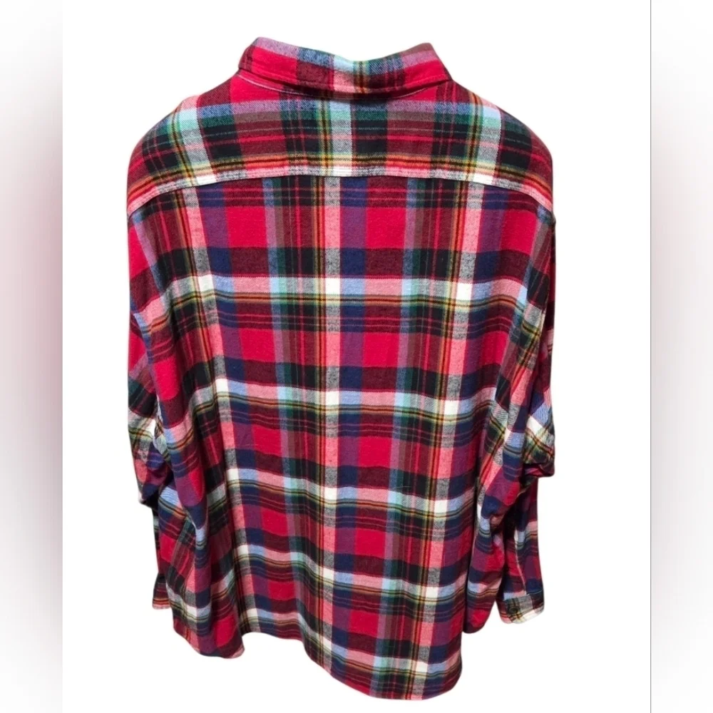 Vintage Polo Ralph Lauren Country Men's Flannel Red Tartan Plaid Size 4XL Big